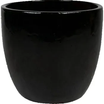 Květináč Květináč keramický RICO černý pr.22 v.20 cm