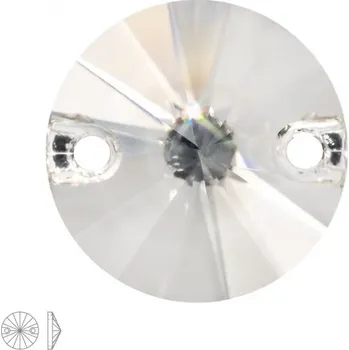 Dětské navlékací korálky Preciosa MC našívací Rivoli 10 mm Crystal