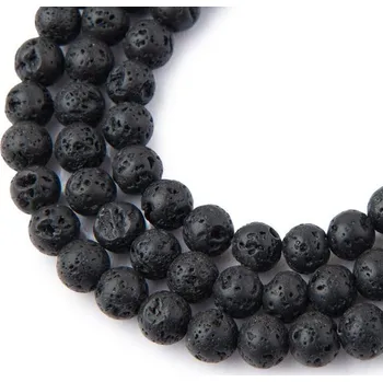 Dětské navlékací korálky Korálky z minerálu Láva 8 mm