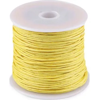 Příze Šňůra bavlněná Ø1 mm voskovaná - 48 žlutá narcisová