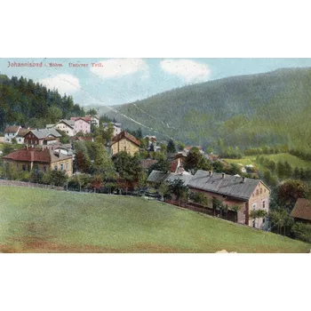 Stará Pohlednice Jánské Lázně, Dolní část 1924, 100/169 RARITA !!! (Stará pohlednice)