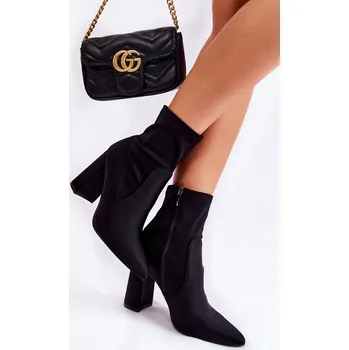 Dámské kozačky Boto Dámské Materiál Boty Na Podpatku Amile Barva: Černá, Velikost: 40