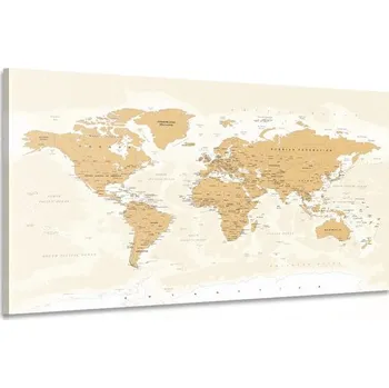 Obraz Dovido Obraz mapa světa s vintage nádechem