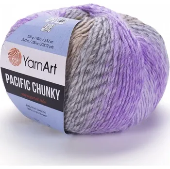 Příze Pletací příze Pacific Chunky 100 g - (308) šedohnědá fialová