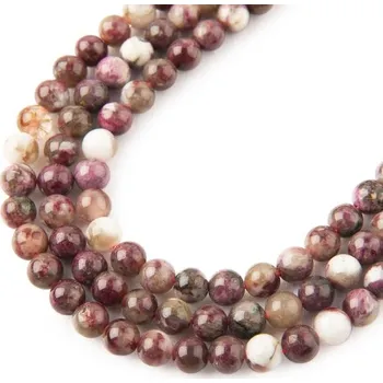 Dětské navlékací korálky Korálky z minerálu Růžový turmalín 4 mm