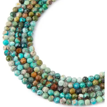 Dětské navlékací korálky Korálky z minerálu Tyrkys Hubei 3 mm broušené