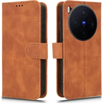 Pouzdro na mobilní telefon Feel knížkové pouzdro na Vivo X300 5G - hnědé