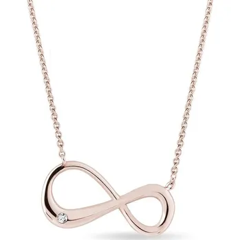 Náhrdelník Náhrdelník Nekonečno z růžového 14k zlata KLENOTA