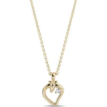 Náhrdelník Náhrdelník jahoda ze žlutého 14k zlata KLENOTA