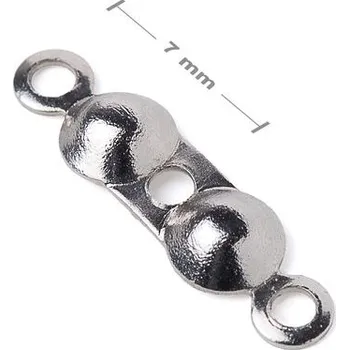 Náhrdelník Bižuterní kalota se dvěma oky 7 mm v barvě platiny
