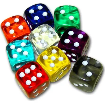 Příslušenství k deskovým hrám Chessex Kostka 6 stran, 16mm průhledná