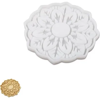 kreativní sada Manumi Silikonová forma pro kreativní hmoty podložka mandala květ 155x155x12mm
