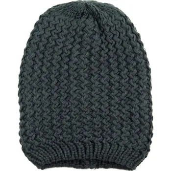 Čepice Čepice s cik cak vzorem tmavě šedá