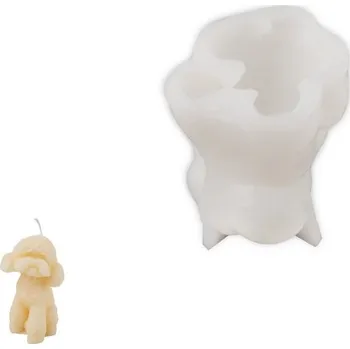 Nádoba na pečení Manumi Silikonová forma na svíčku ve tvaru psa 79x73x108mm