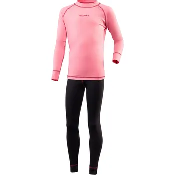 Set dětského termoprádla Klimatex Cesar růžový/černý 164