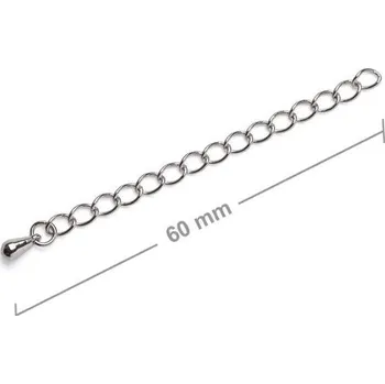 Řetízek Prodlužovací řetízek 6cm v barvě platiny