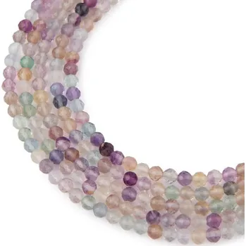 Dětské navlékací korálky Korálky z minerálu Fluorit 4 mm broušené