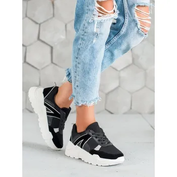 Dámská obuv Vázané boty na platformě černé - 36