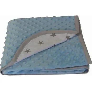 Dětská deka Tomi Deka minky - modrá hvězda
