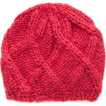 Čepice Zimní mřížkovaná čepice červená
