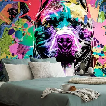 Tapeta Dovido Tapeta pestrobarevná ilustrace psa