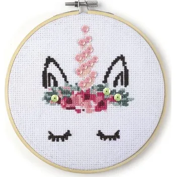 kreativní sada Graine Creative Sada na vyšívání dekorace s motivem jednorožce