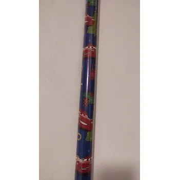 Vánoční dekorace Balicí papír Disney vánoční 0,7x2 m - 13 modrá auta Cars