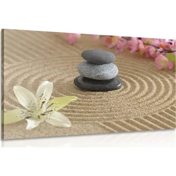 Obraz Dovido Obraz Zen zahrada a kameny v písku