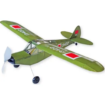 RC model letadla Siva stavebnice PIPER L-21B s pohonem na gumový svazek