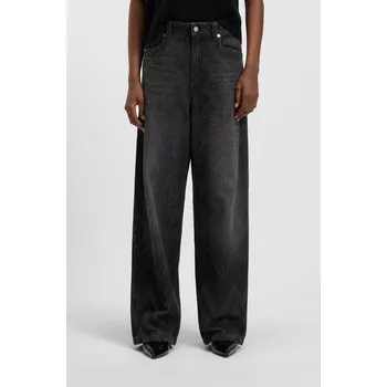 Dámské džíny Dámské džíny BOSS Orange C_SLOUCHY MR 50548444 černé s kamínky Velikost: 2832