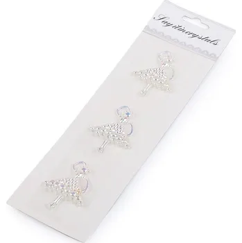 Náušnice Samolepicí baletky AB efekt - crystal AB