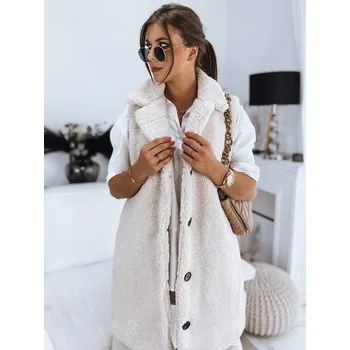 Dámská vesta Dstreet Béžová dámská vesta ve stylovém provedení Balla