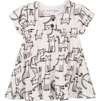Dívčí šaty Šaty dívčí, Minoti, Purrfect 4, bílá - 62/68 | 3-6m