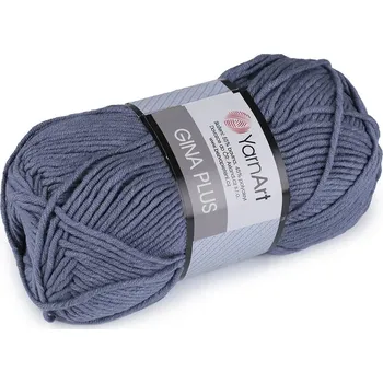 Příze JEANS GINA Pletací příze Plus 100 g - 23 (68) šedá