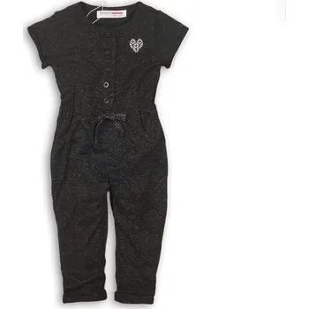Dětský overall Overal dívčí s krátkým rukávem, Minoti, SUPER 10, černá - 110/116 | 5/6let