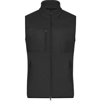 Pánská vesta James & Nicholson (Daiber) Pánská fleecová vesta JN1310 - Černá / černá | XL