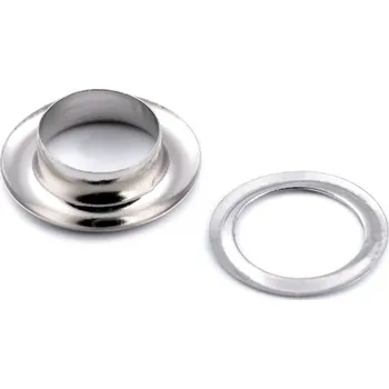 Průchodky s podložkou lesklé Ø10 mm nerezavějící 10 párů - 1 nikl