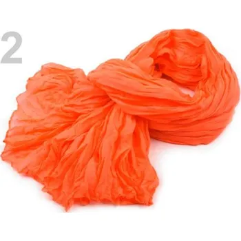 Šátek Mačkaný šátek neon 90x175 cm - 2 Vibrant Orange neon