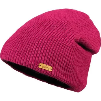 Čepice Bontis Spadená dětská zimní čepice - Tmavě růžová | uni dětská
