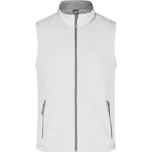 James & Nicholson (Daiber) Pánská softshellová vesta JN1128 - Bílá / bílá | S
