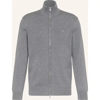 Pánský svetr Gant Pánský Pletený Kardigan, šedá, 3XL