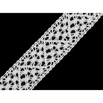 Krajka Krajka / vsadka paličkovaná šíře 35 mm METRÁŽ - 1 bílá