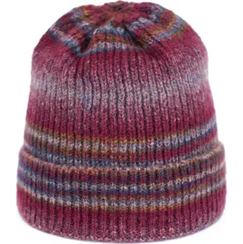 Čepice Pruhovaná čepice vínová