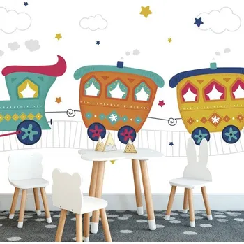 Tapeta Dovido Tapeta pastelový vláček