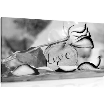 Obraz Dovido Obraz romantické vyznání v černobílém provedení Love