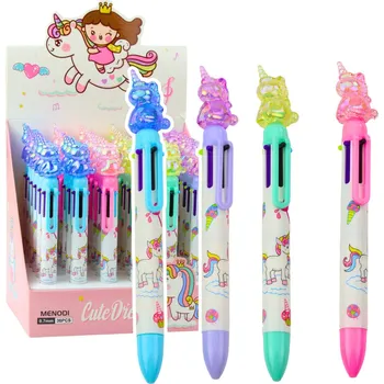 LEAN Vícebarevné Pero 6 Barev Jednorožcová Figurka 0,7mm