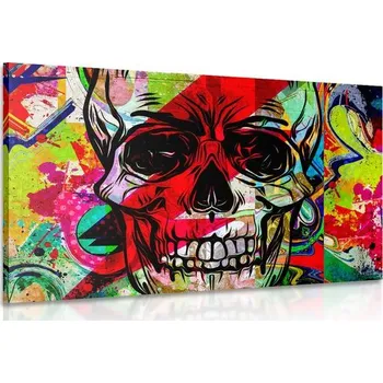 Obraz Dovido Obraz lebka v grafity provedení