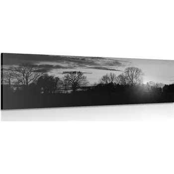 Obraz Dovido Obraz nádherný západ slunce v černobílém provedení