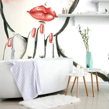 Tapeta Dovido Samolepící tapeta akvarelový portrét ženy