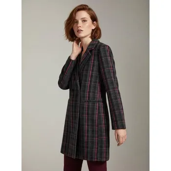 Sinsay - Dlouhý kostkovaný kabát - vícebarevná - 9796A-MLC - 9796A-MLC-XXS